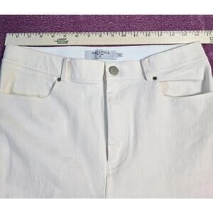 M.M.LaFleur Cream Flared Pants with Snap Detail size 12